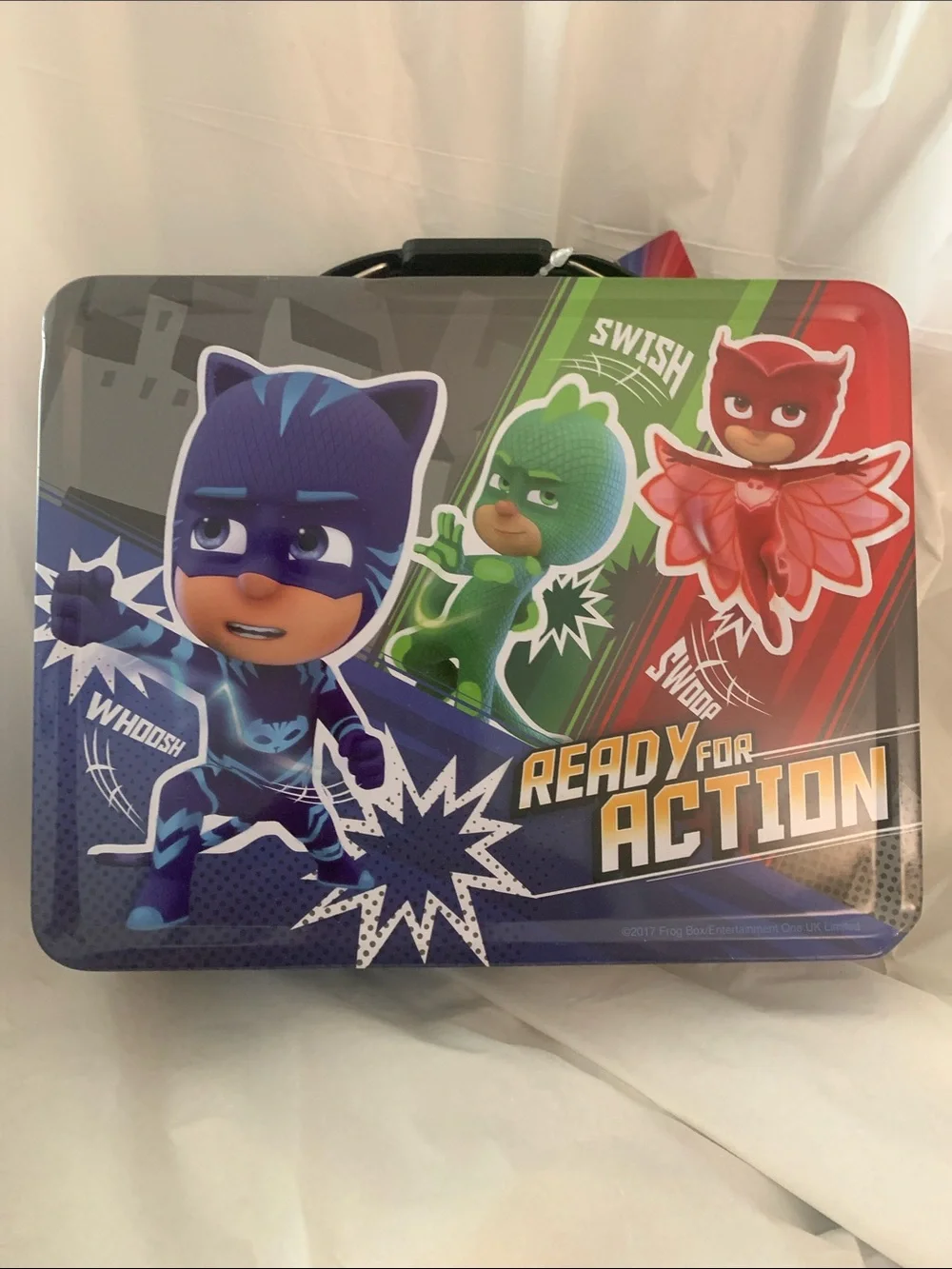 Ready for Action Kids Metal Carry Case - Blue, Green, Red NWT lunchbox
